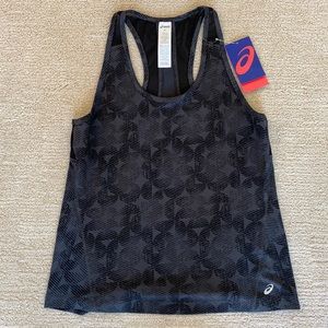 ASICS Printed Racer Back Tank Top Size S
